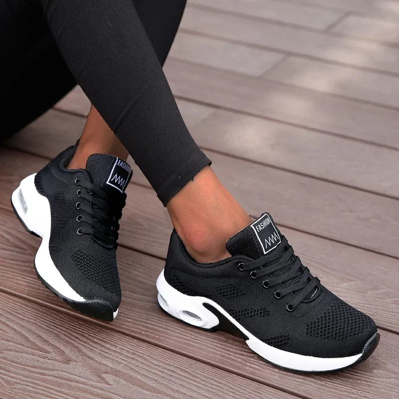 Women’s Platform Casual Sneakers – Breathable Mesh Running Shoes