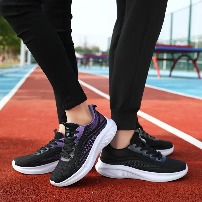 Women’s Breathable Mesh Sneakers – Lightweight Anti-Slip Lace-Up Summer Running & Hiking Athletic Shoes