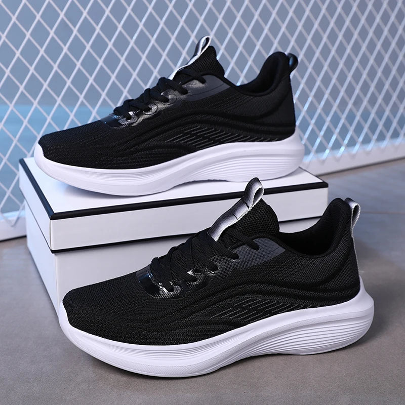 Women’s Breathable Mesh Sneakers – Lightweight Anti-Slip Lace-Up Summer Running & Hiking Athletic Shoes