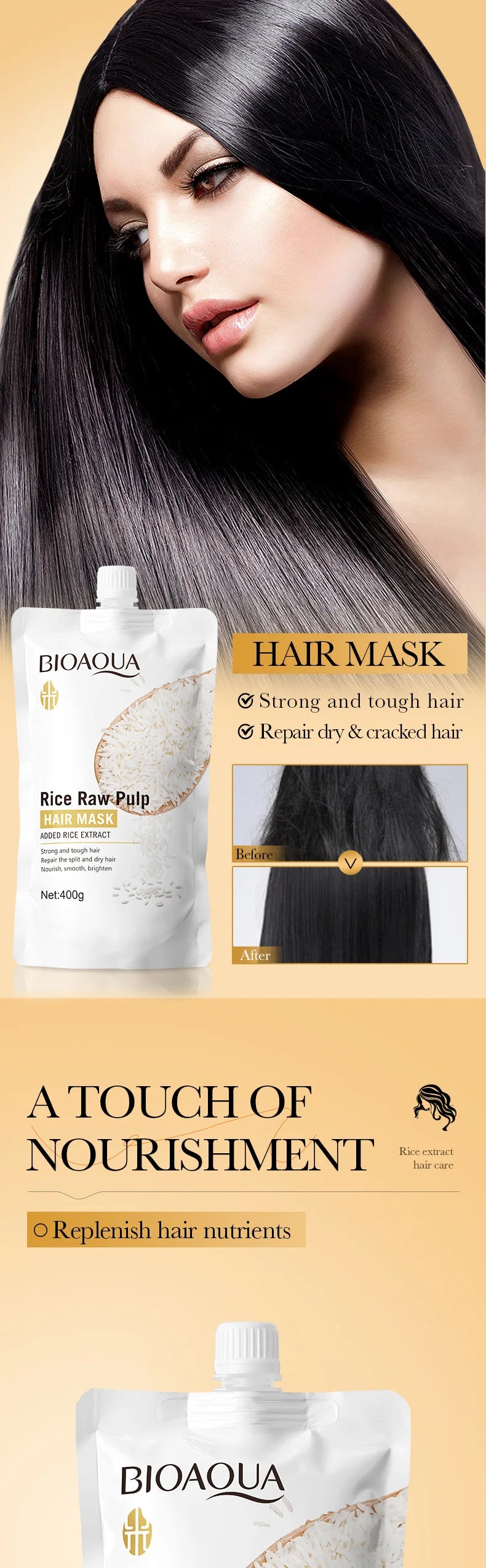 Magical Keratin Hair Mask – 5-Second Repair Treatment for Damaged, Frizzy Hair | Rice Extract Moisturizing Conditioner for Smooth, Shiny Hair