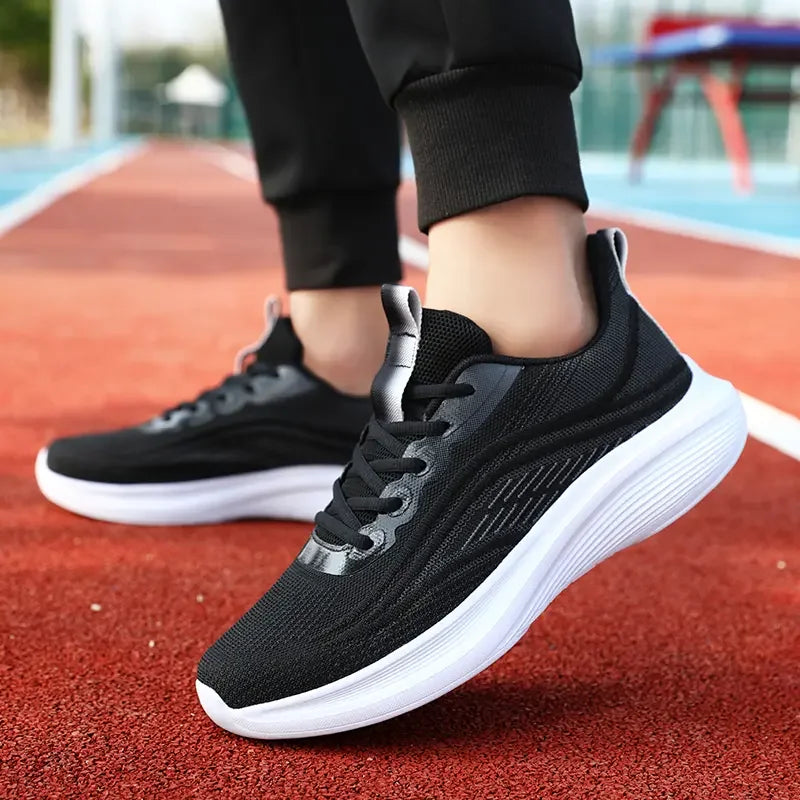 Women’s Breathable Mesh Sneakers – Lightweight Anti-Slip Lace-Up Summer Running & Hiking Athletic Shoes