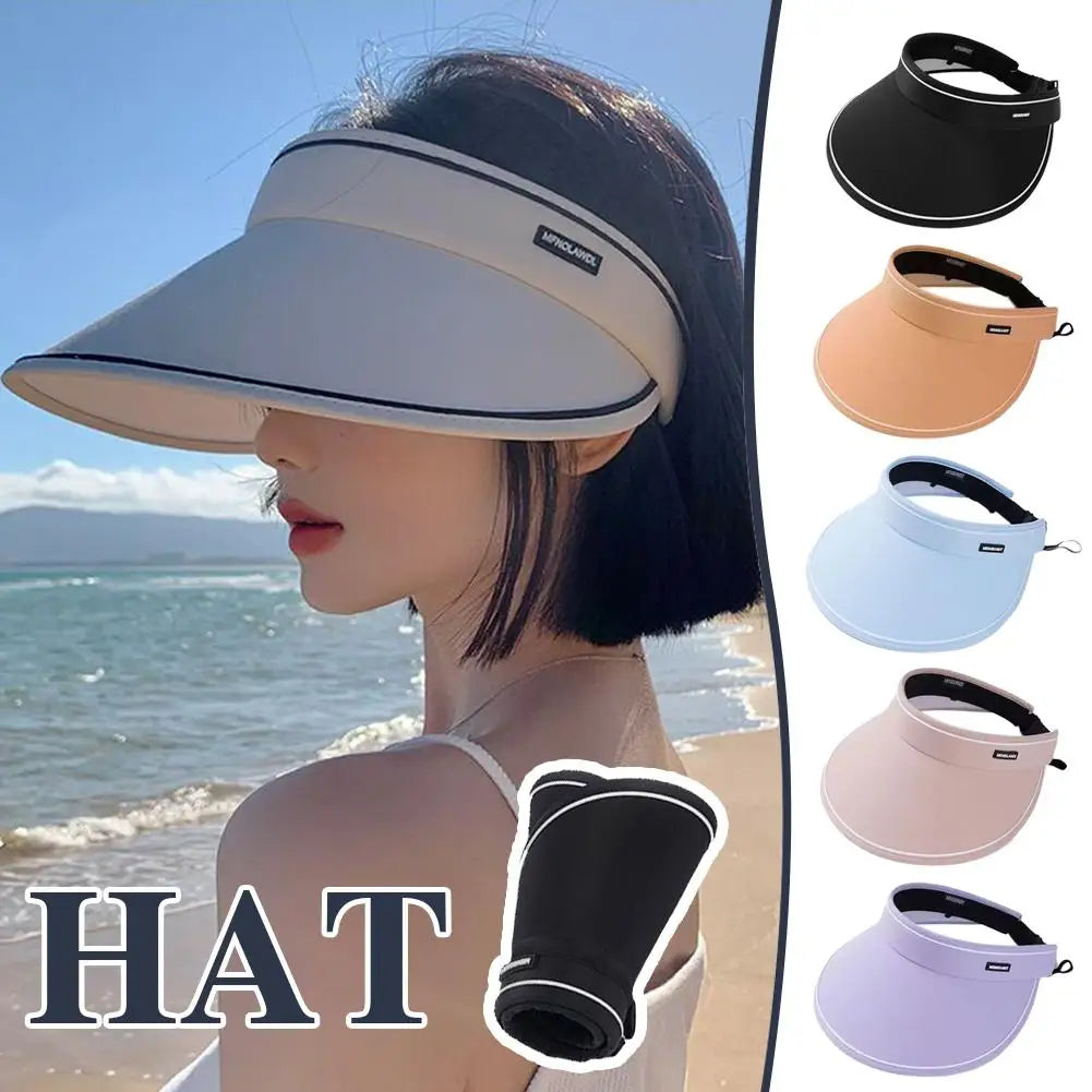 Portable Rollable Wide Brim Sun Hat for Women & Men – UV Sun Protection Beach & Cycling Casual Summer Cap