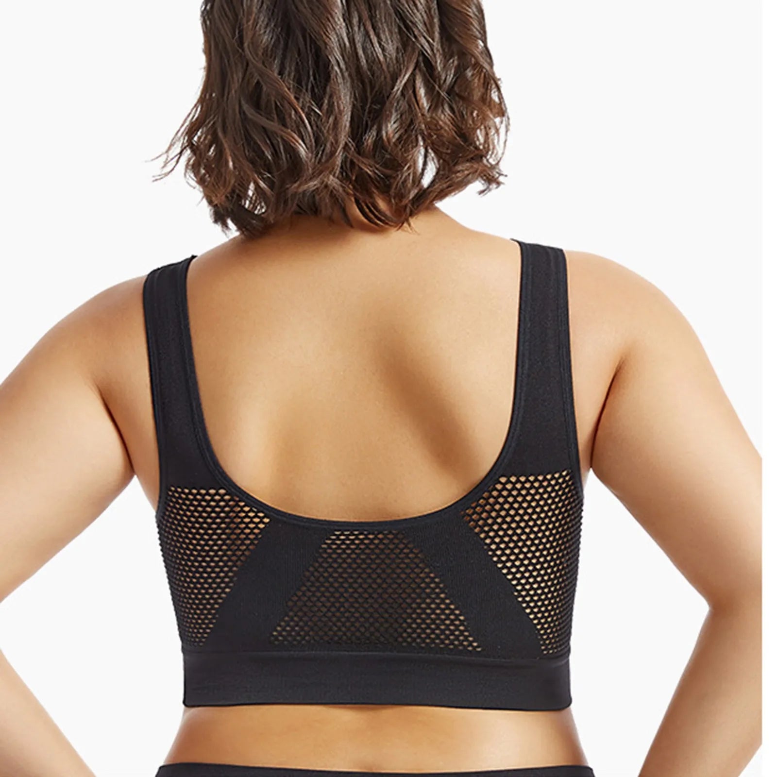 Shockproof Women’s Sports Bra – Breathable Knit Running & Yoga Tank Top, High-Support Anti-Sag Fitness Vest
