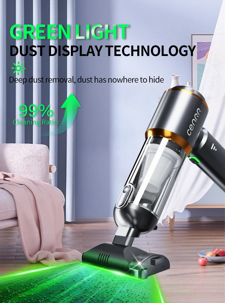 CENRR Mini Car Vacuum Cleaner 998000PA – Portable Handheld Vacuum & Blower for Car and Home Use