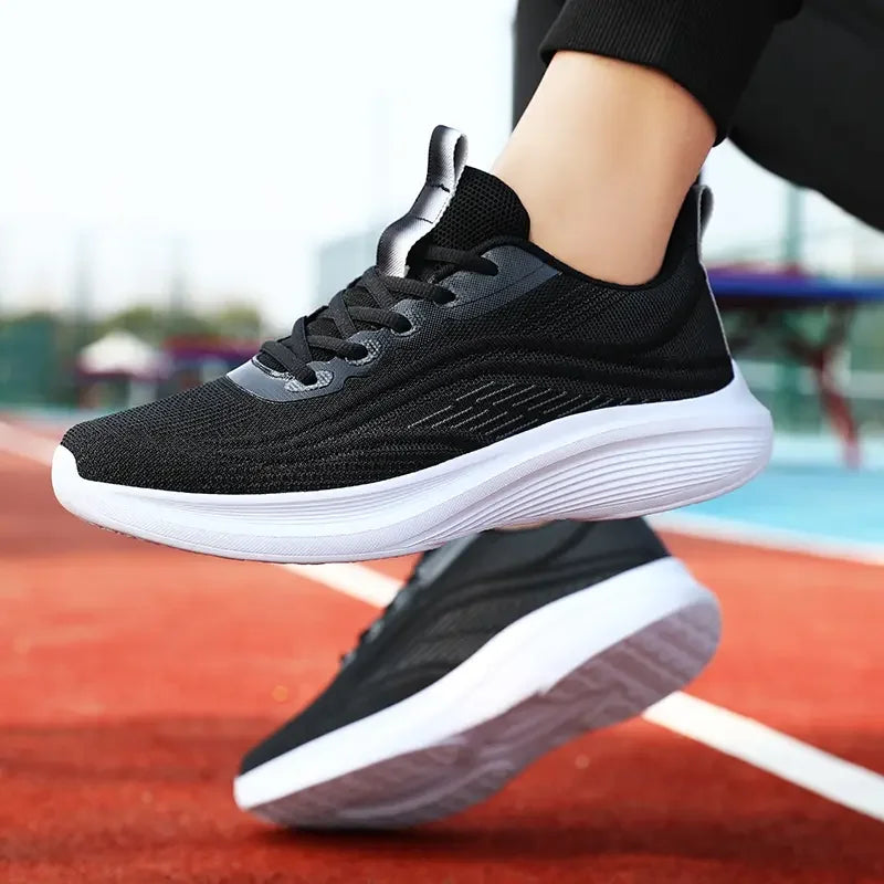 Women’s Breathable Mesh Sneakers – Lightweight Anti-Slip Lace-Up Summer Running & Hiking Athletic Shoes