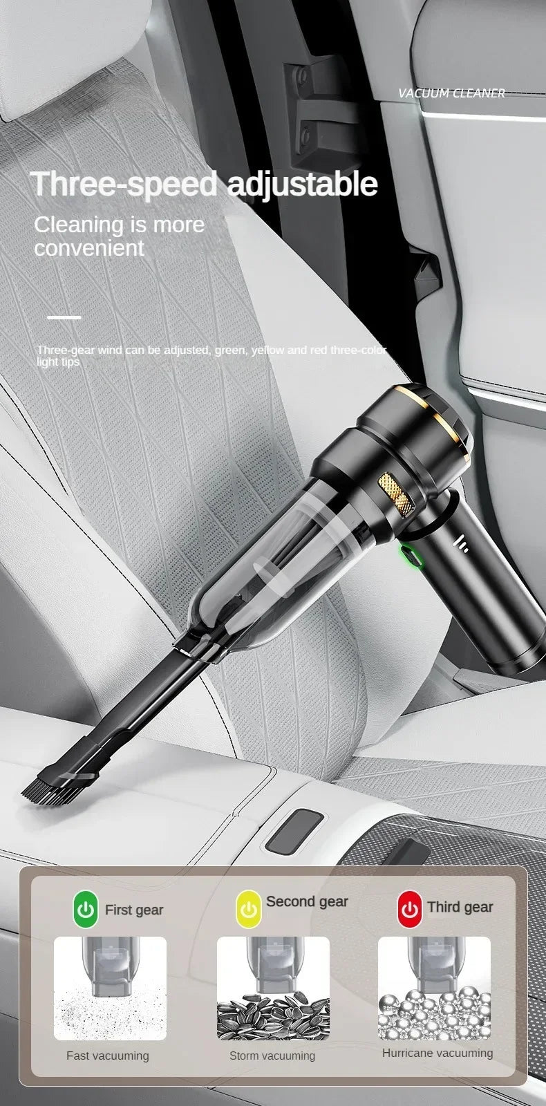 Cordless High Power Car Vacuum Cleaner – Portable Handheld Brushless Motor Air Duster for Home & Auto Cleaning
