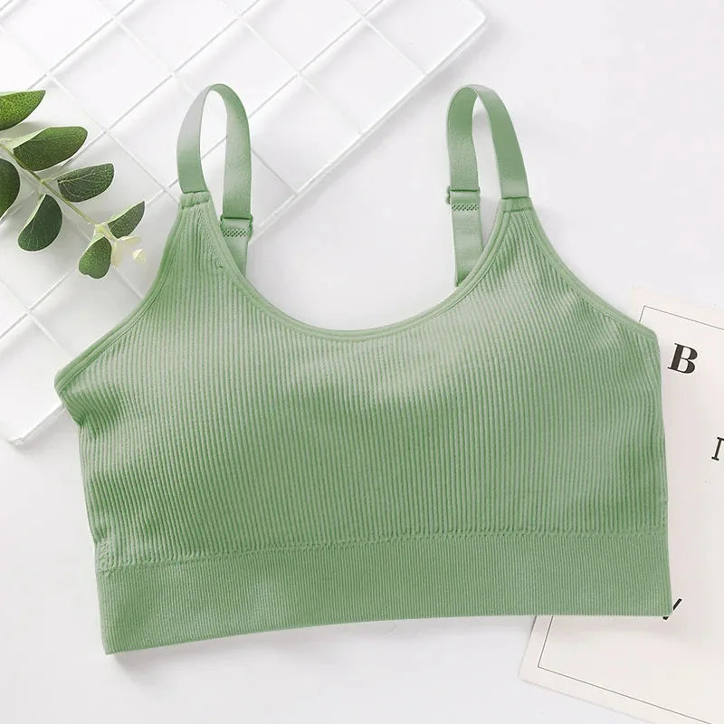 Women’s Seamless Cotton Tube Top Bra – Wire-Free Gathered Comfort Bralette