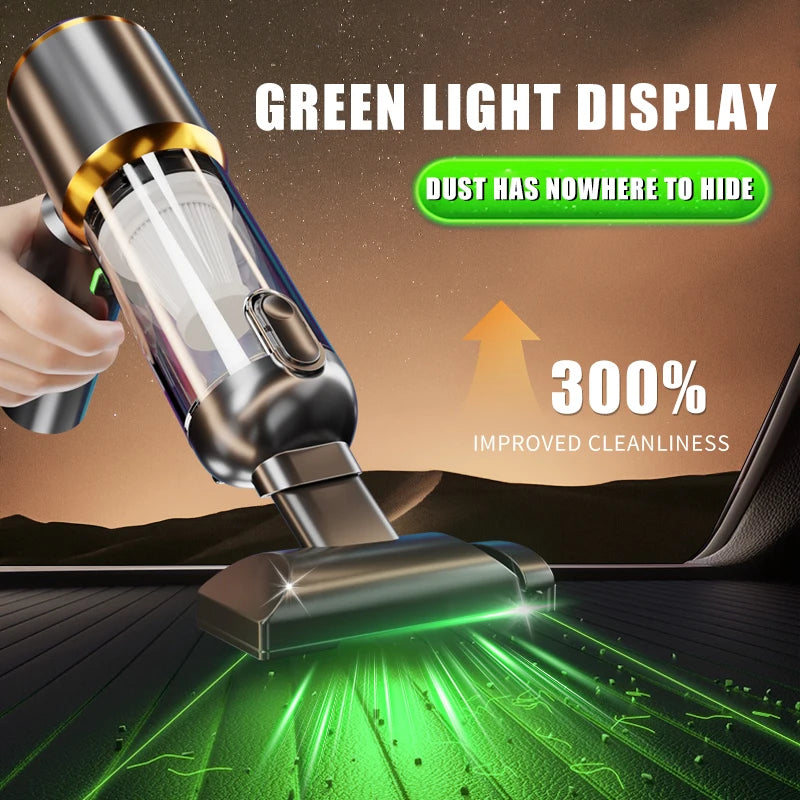 CENRR 998000PA Cordless Car Vacuum Cleaner – High Suction Handheld Portable Wireless Cleaning Machine for Car Interior and Home Use