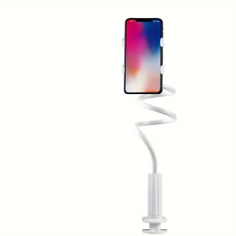 Lazy Bedside Phone Holder Clamp – Flexible Gooseneck Desktop & Bed Smartphone Mount Stand