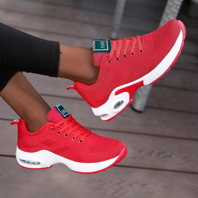 Women’s Platform Casual Sneakers – Breathable Mesh Running Shoes