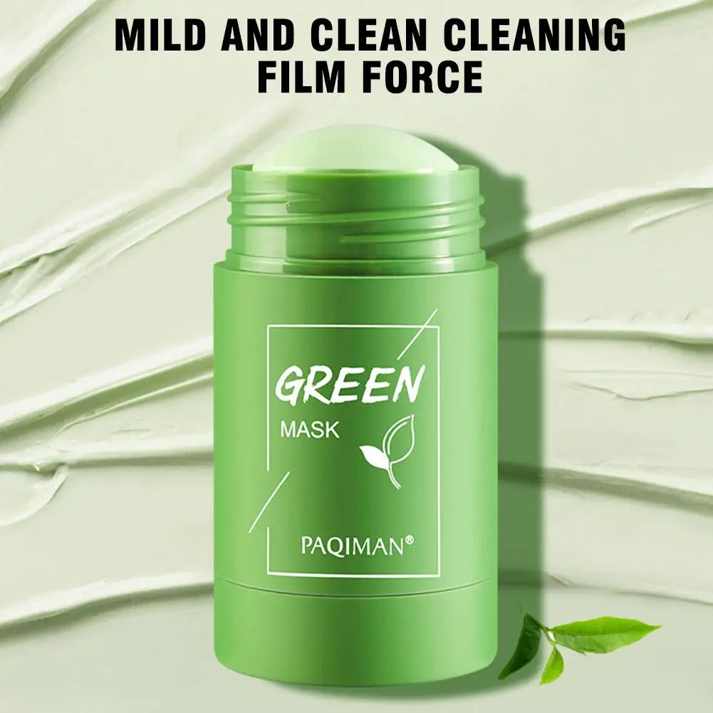 Green Tea Facial Clay Mask Stick – Deep Cleansing, Oil Control, Acne Treatment & Pore Minimizing Korean Skincare
