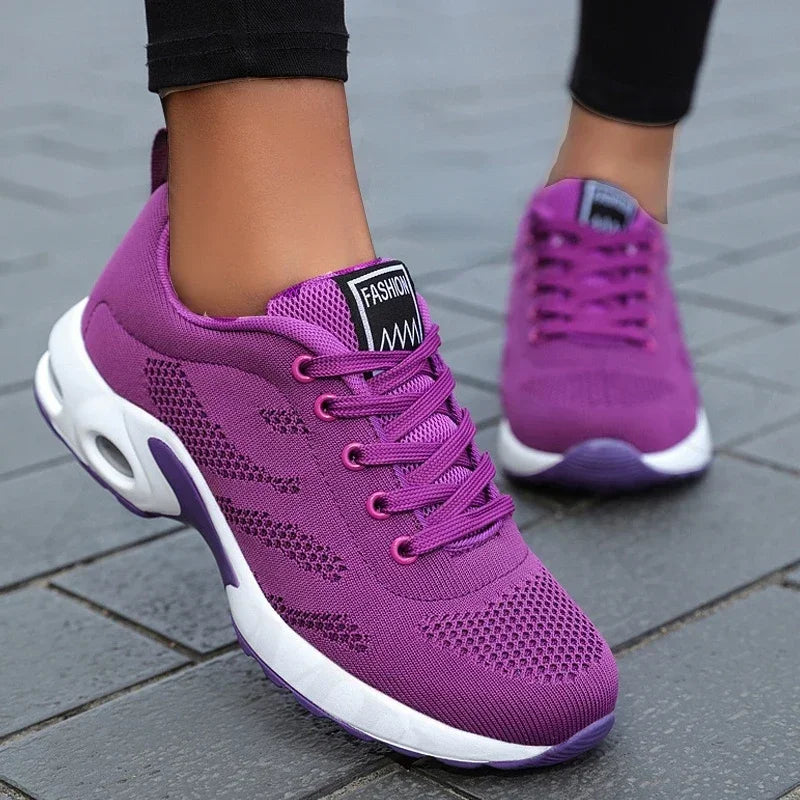 Women’s Platform Casual Sneakers – Breathable Mesh Running Shoes