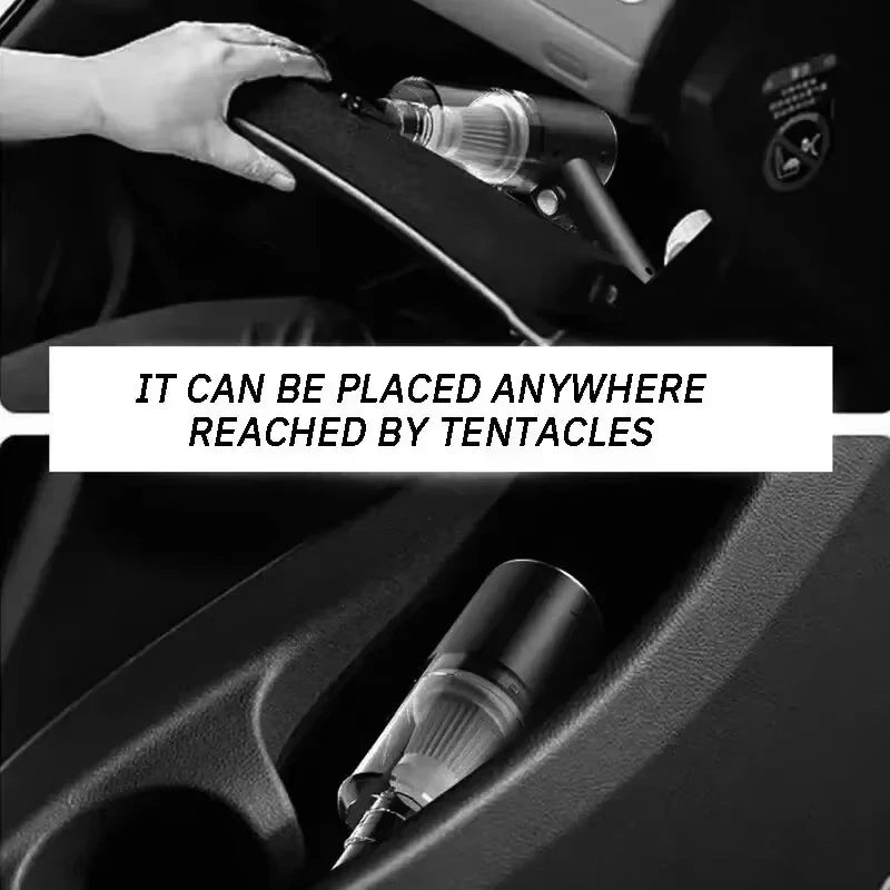 2900000PA 4-in-1 Cordless Car Vacuum Cleaner – USB Rechargeable High-Power Blower & Suction Portable Cleaning Device