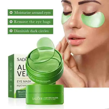 Aloe Vera Collagen Eye Mask (60pcs) – Anti-Dark Circles, Puffiness & Wrinkle Repair Hydrating Under Eye Patches for Firming & Brightening