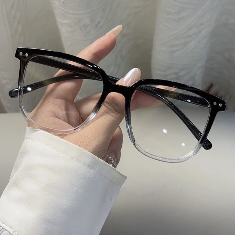 Anti-Blue Light Retro Flat Frame Glasses for Women – Hiking & Camping Eyewear (1/2/3 Pack)