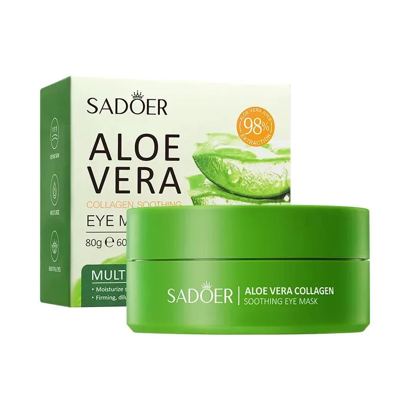 Aloe Vera Collagen Eye Mask (60pcs) – Anti-Dark Circles, Puffiness & Wrinkle Repair Hydrating Under Eye Patches for Firming & Brightening
