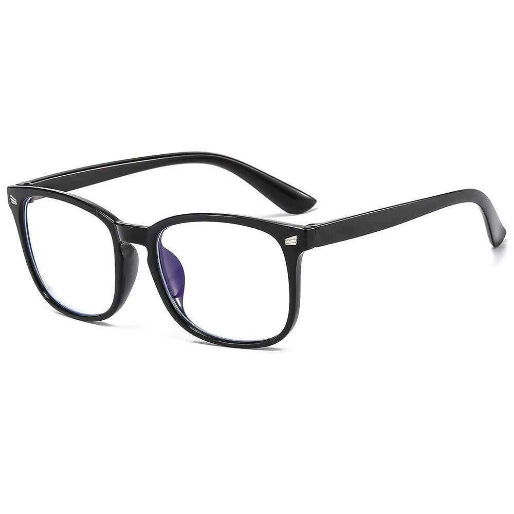 3pcs Lightweight Square Blue Light Blocking Glasses – Minimalist PC Full Frame Clear Lens Eyewear for Women