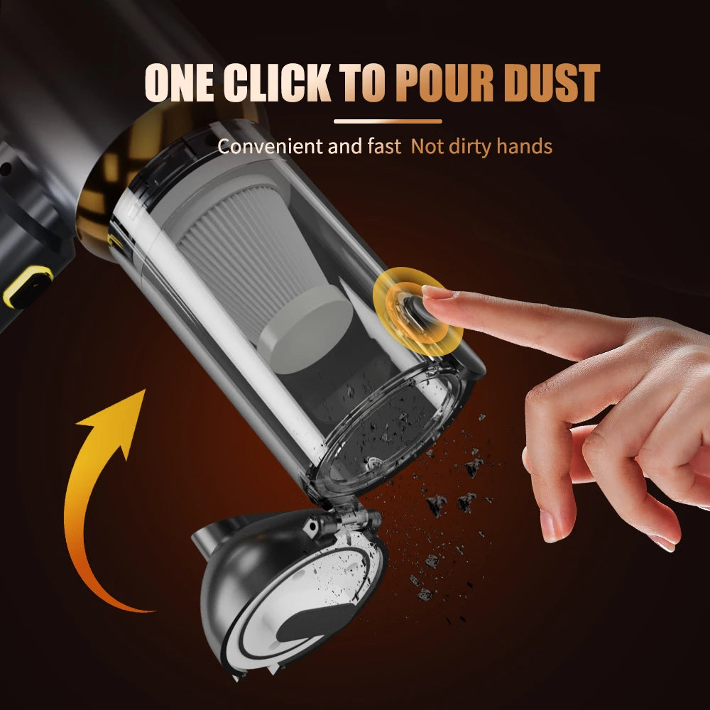 CENRR Mini Car Vacuum Cleaner 998000PA – Portable Handheld Vacuum & Blower for Car and Home Use