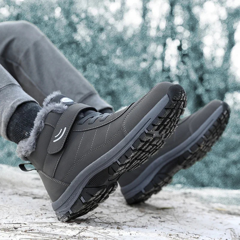 Women’s Winter Snow Boots – Warm Plush Fur Ankle Wedges, Non-Slip Waterproof Combat Hiking Boots