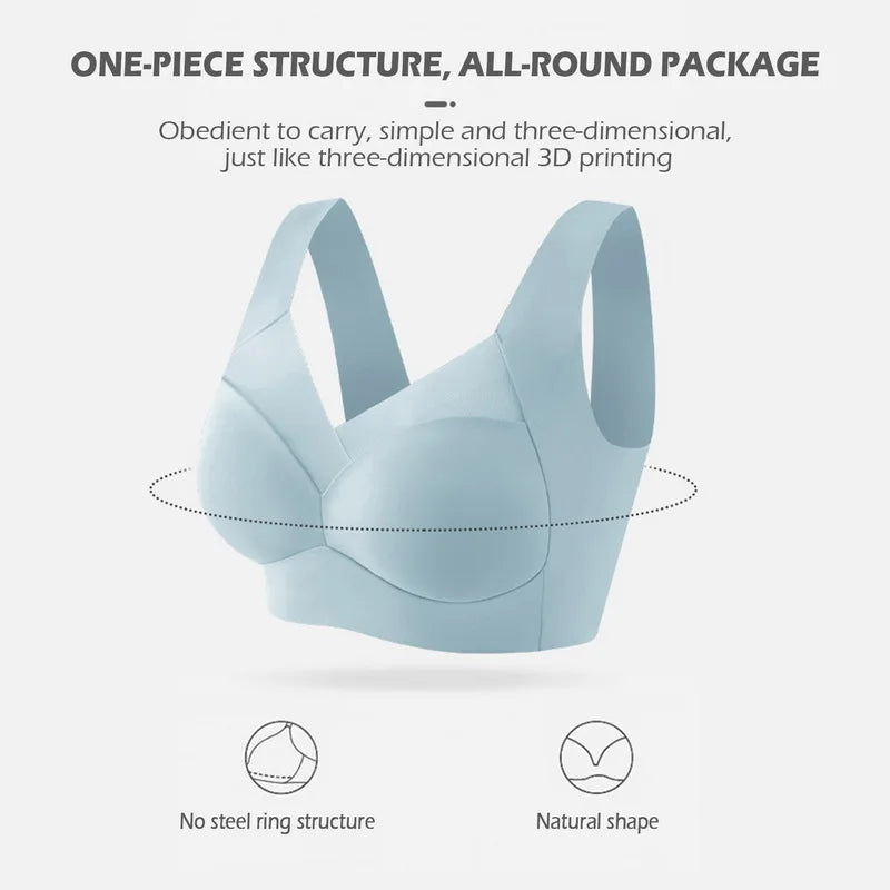 Women’s Breathable Push-Up Sports Bra – Padded Wire-Free Mesh Gym Bra, EU/US Size Fitness Inner Support Vest