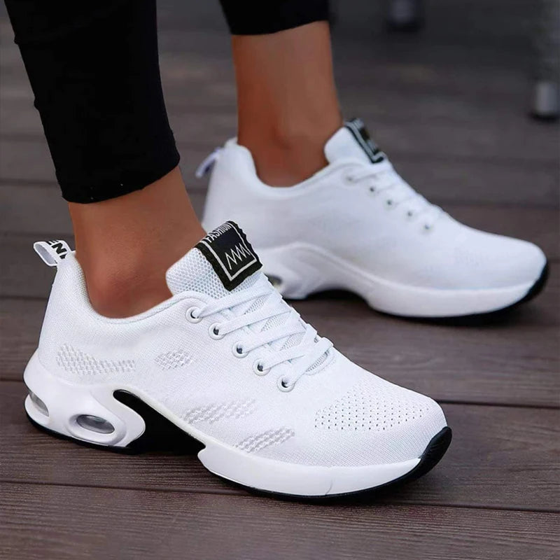 Women’s Platform Casual Sneakers – Breathable Mesh Running Shoes