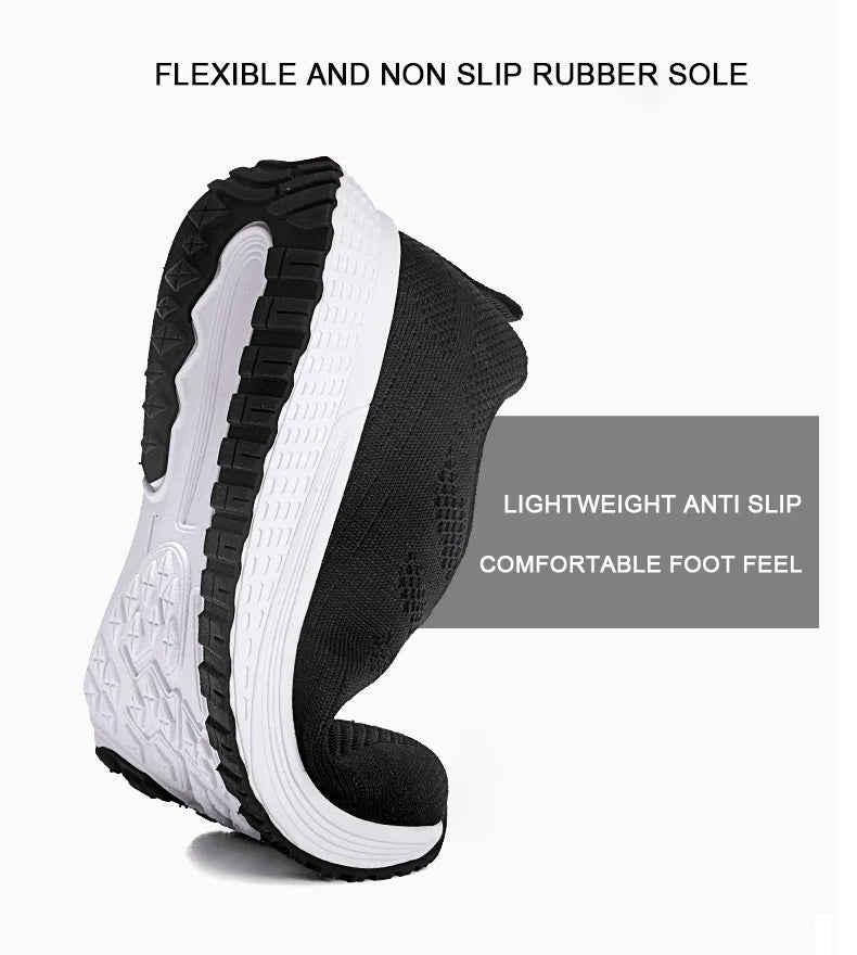 Women Casual Mesh Walking Sneakers – Breathable Lace-Up Flat Shoes for Women