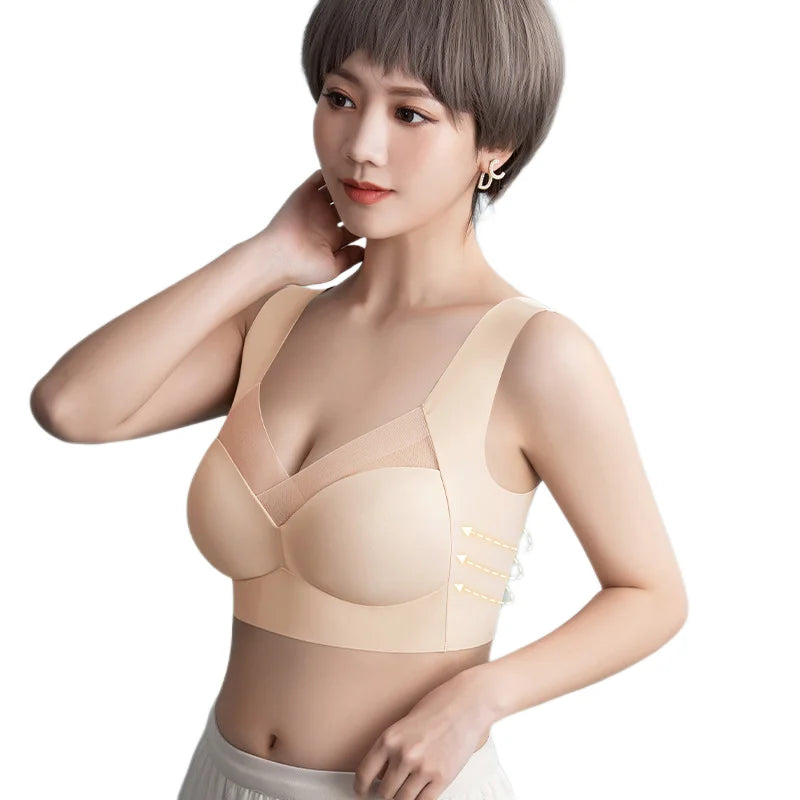 Women’s Breathable Push-Up Sports Bra – Padded Wire-Free Mesh Gym Bra, EU/US Size Fitness Inner Support Vest