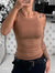 Women’s Solid Ribbed Tank Top Camisole – High Stretch O-Neck Summer Basic Casual Sleeveless Top