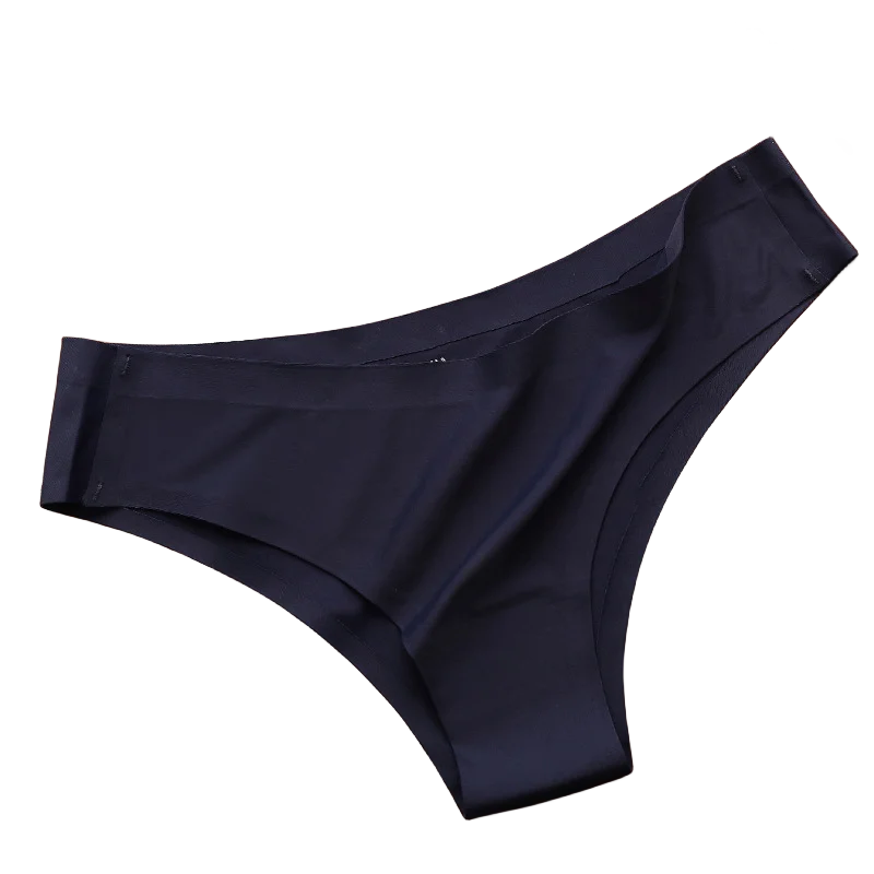 4PCS Seamless Women’s G-String Panties Set – Ultra-Thin Ice Silk Low Waist Invisible Briefs, Soft Breathable Cotton Crotch Underwear