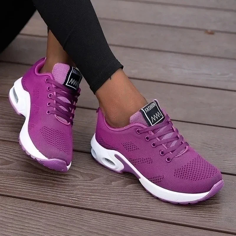 Women’s Platform Casual Sneakers – Breathable Mesh Running Shoes