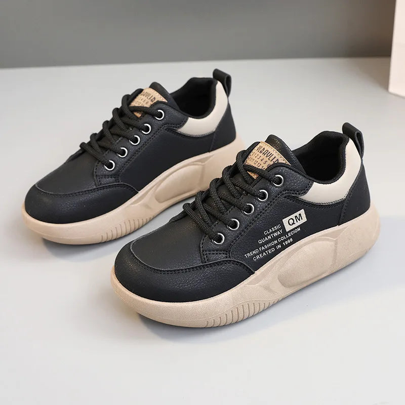New Women’s Thick Sole Elevated Sneakers – Spring Casual PU Sports & Street Board Shoes