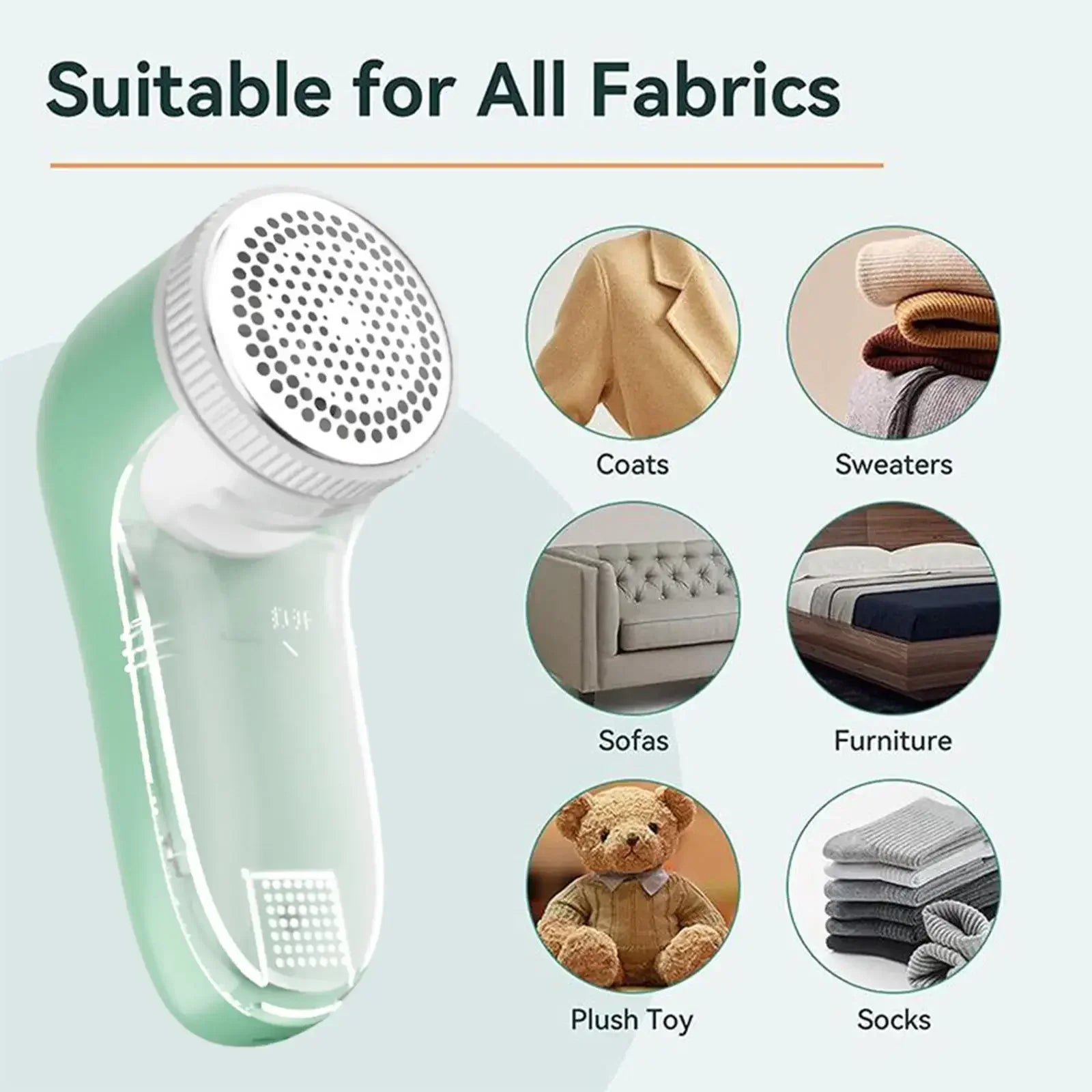 Electric Lint Remover for Clothes – Pet Hair & Fabric Shaver, Portable 10000RPM Lint & Pill Remover Brush