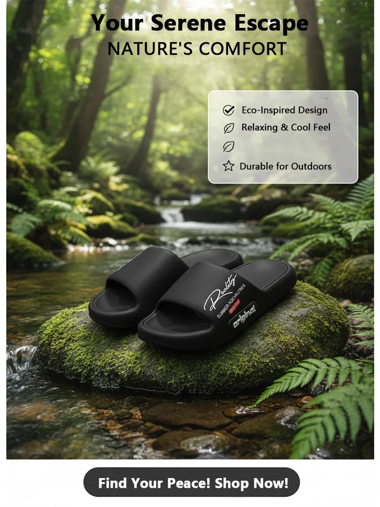Lightweight EVA Men’s Summer Slippers – Soft Non-Slip Indoor & Outdoor Casual Home Shoes