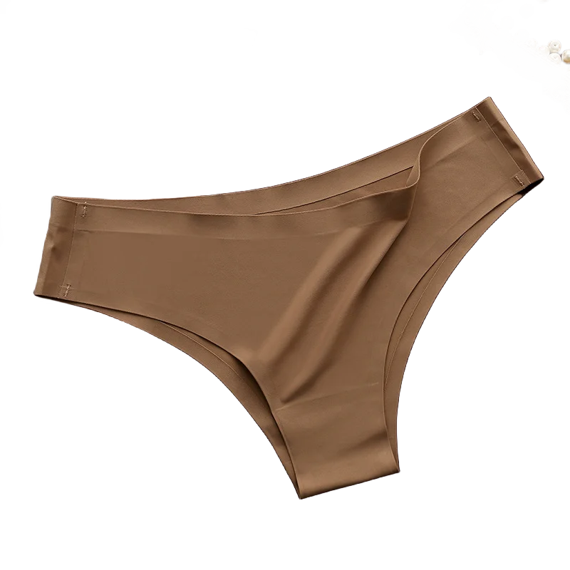 4PCS Seamless Women’s G-String Panties Set – Ultra-Thin Ice Silk Low Waist Invisible Briefs, Soft Breathable Cotton Crotch Underwear