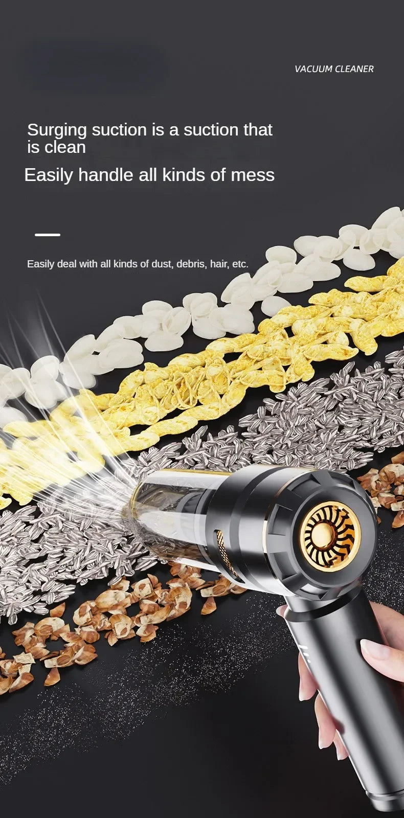 Cordless High Power Car Vacuum Cleaner – Portable Handheld Brushless Motor Air Duster for Home & Auto Cleaning