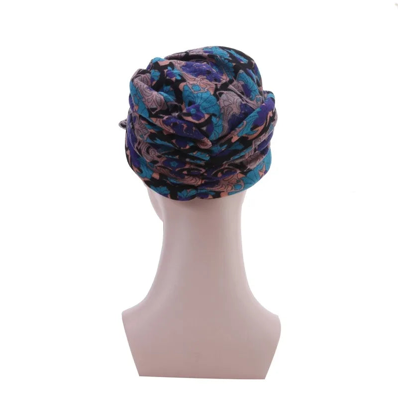 Women Autumn Winter Peaked Cap with Earflap – Warm Foldable Floral Print Casual Hat