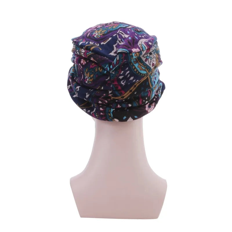 Women Autumn Winter Peaked Cap with Earflap – Warm Foldable Floral Print Casual Hat