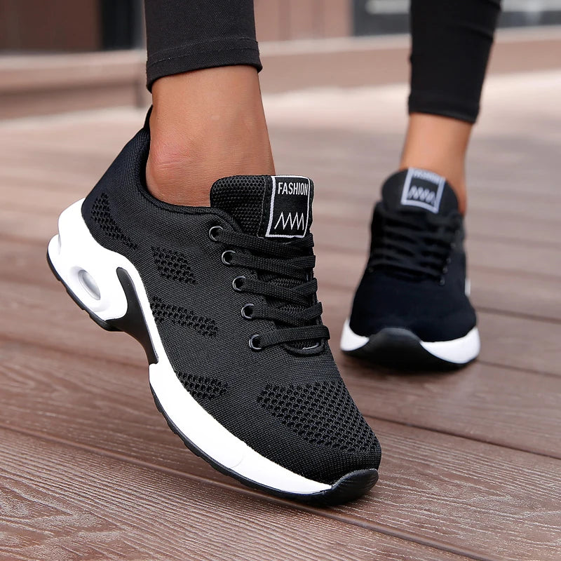 Women’s Platform Casual Sneakers – Breathable Mesh Running Shoes