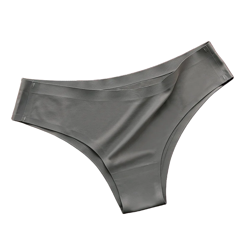 4PCS Seamless Women’s G-String Panties Set – Ultra-Thin Ice Silk Low Waist Invisible Briefs, Soft Breathable Cotton Crotch Underwear
