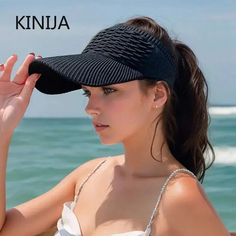 Anti-UV Sun Visor Hat – Breathable Adjustable Open Top Cap for Women & Men | Summer Sports, Golf, Tennis, Beach