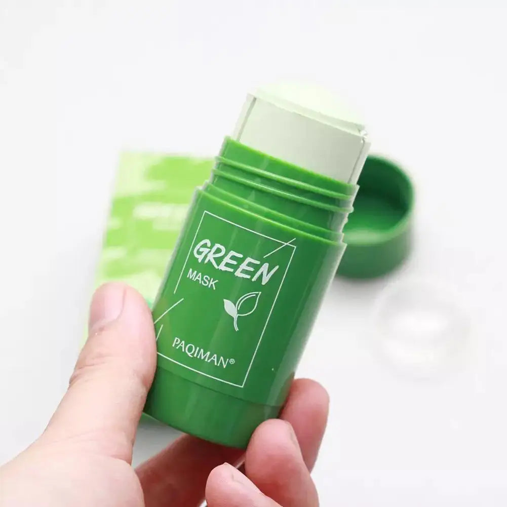 Green Tea Facial Clay Mask Stick – Deep Cleansing, Oil Control, Acne Treatment & Pore Minimizing Korean Skincare