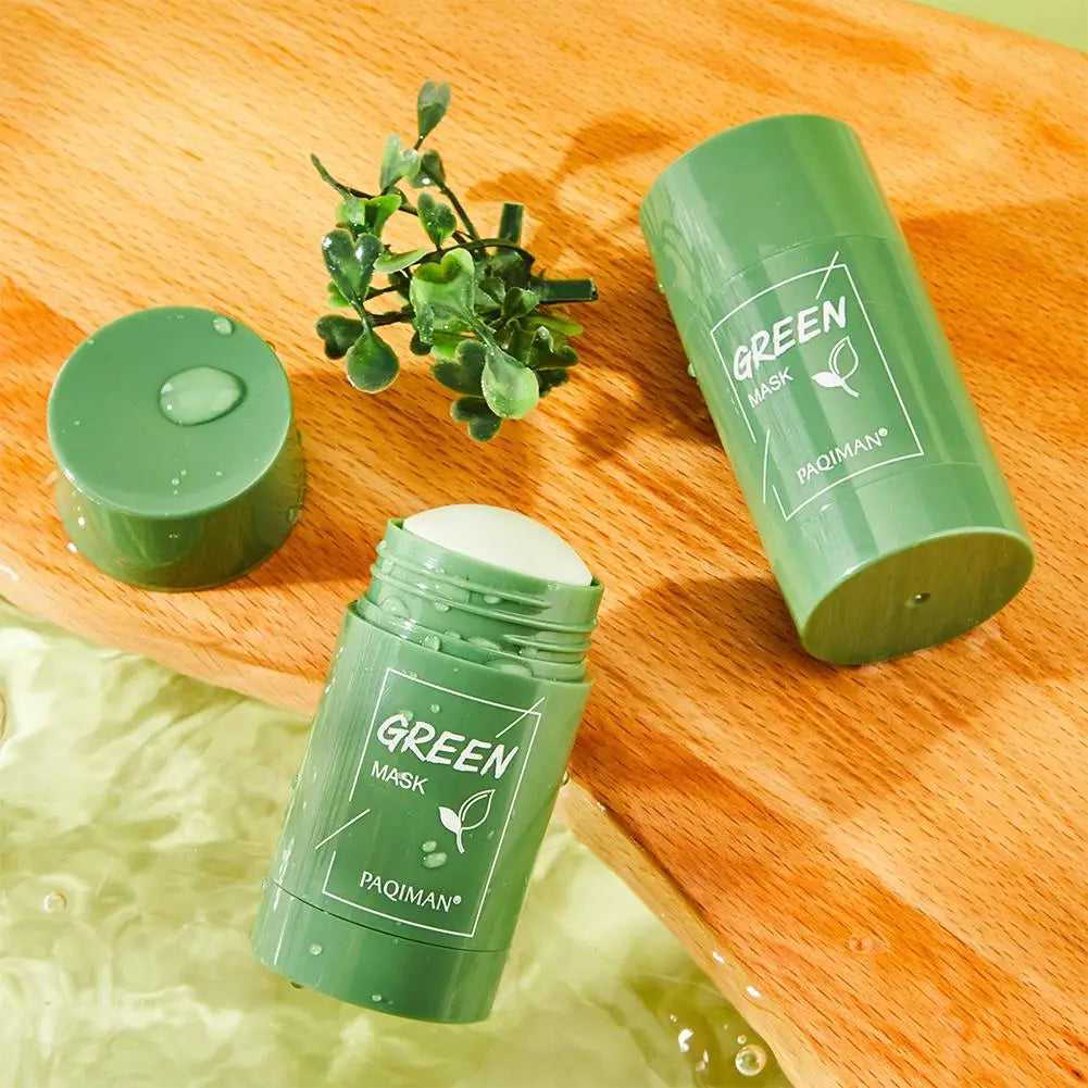 Green Tea Facial Clay Mask Stick – Deep Cleansing, Oil Control, Acne Treatment & Pore Minimizing Korean Skincare