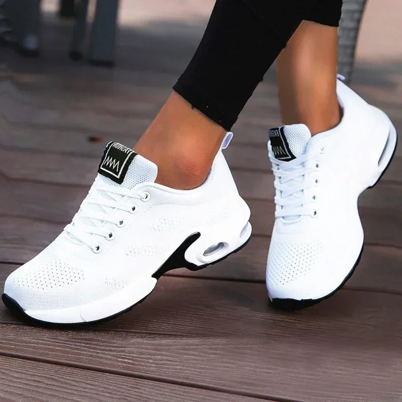 Women’s Platform Casual Sneakers – Breathable Mesh Running Shoes