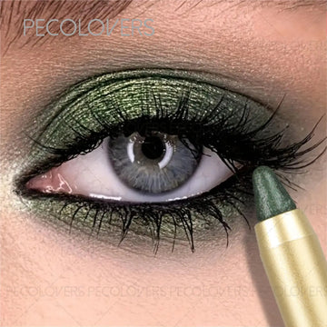 Smudge-Proof Waterproof Dual-Ended Eyeshadow Stick with Sponge Brush – Glitter & Matte Finishes