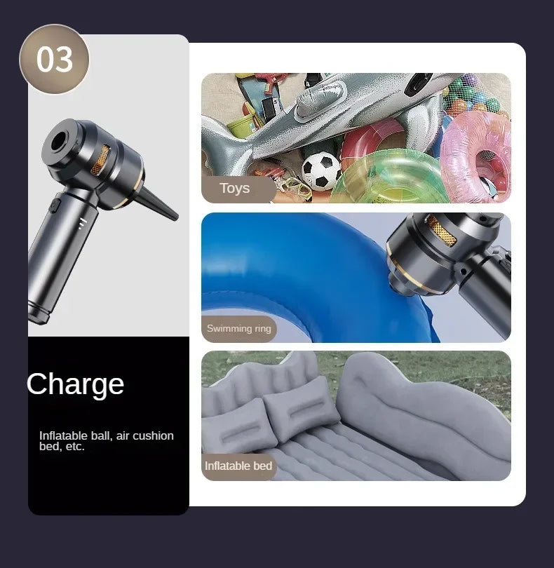 Cordless High Power Car Vacuum Cleaner – Portable Handheld Brushless Motor Air Duster for Home & Auto Cleaning