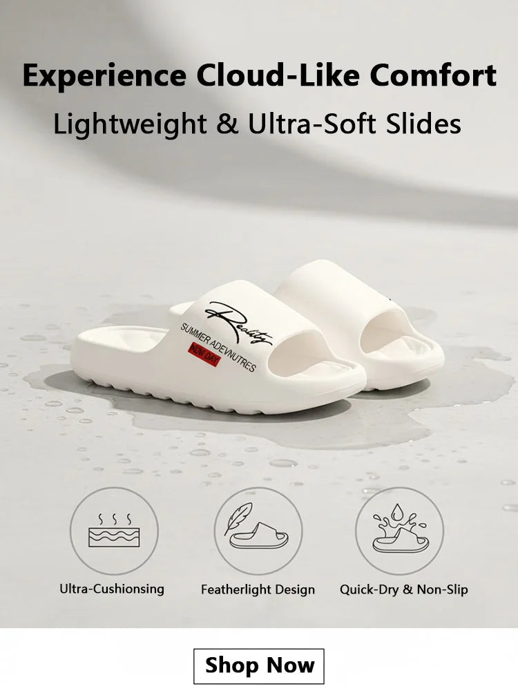 Lightweight EVA Men’s Summer Slippers – Soft Non-Slip Indoor & Outdoor Casual Home Shoes