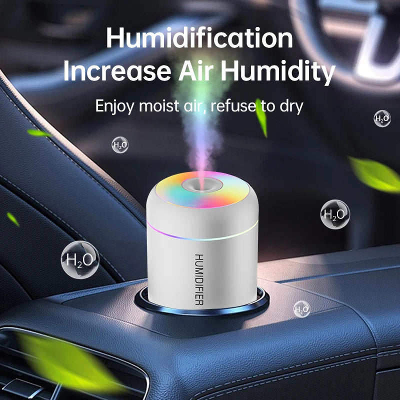 180ml Mini USB Air Humidifier & Essential Oil Diffuser – Portable Aromatherapy Mist Maker with LED Light for Car, Home & Bedroom Air Purification