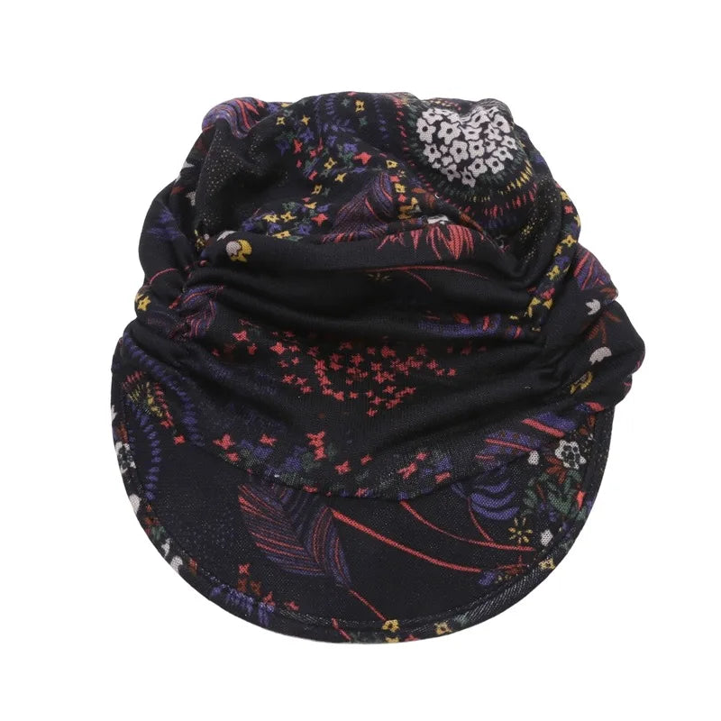 Women Autumn Winter Peaked Cap with Earflap – Warm Foldable Floral Print Casual Hat