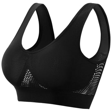 Shockproof Women’s Sports Bra – Breathable Knit Running & Yoga Tank Top, High-Support Anti-Sag Fitness Vest