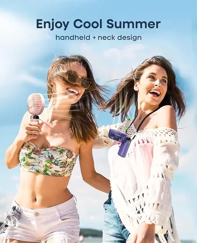 Portable Rechargeable Handheld Fan with LED Display, 5-Speed Mini Clip Fan with 90° Adjustable Head & Aromatherapy Function – USB Personal Cooling Fan for Office, Travel & Outdoor Use